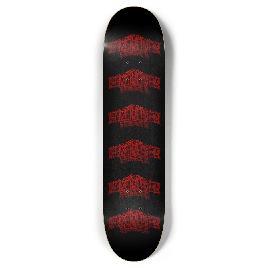 Red Death Metal Deck Natural Finish