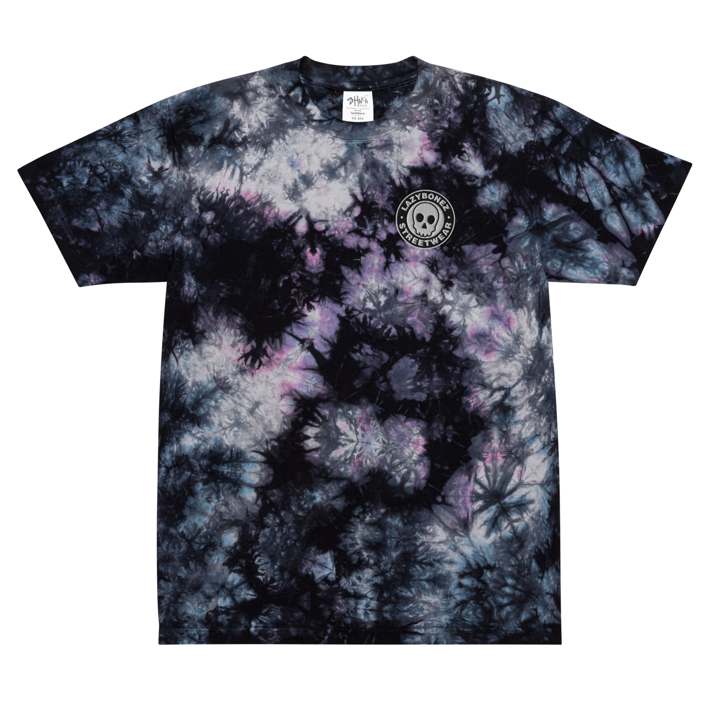 Oversized Tie Dye Skull Patch T-Shirt