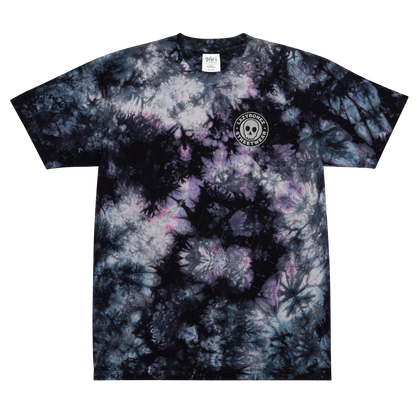 Oversized Tie Dye Skull Patch T-Shirt