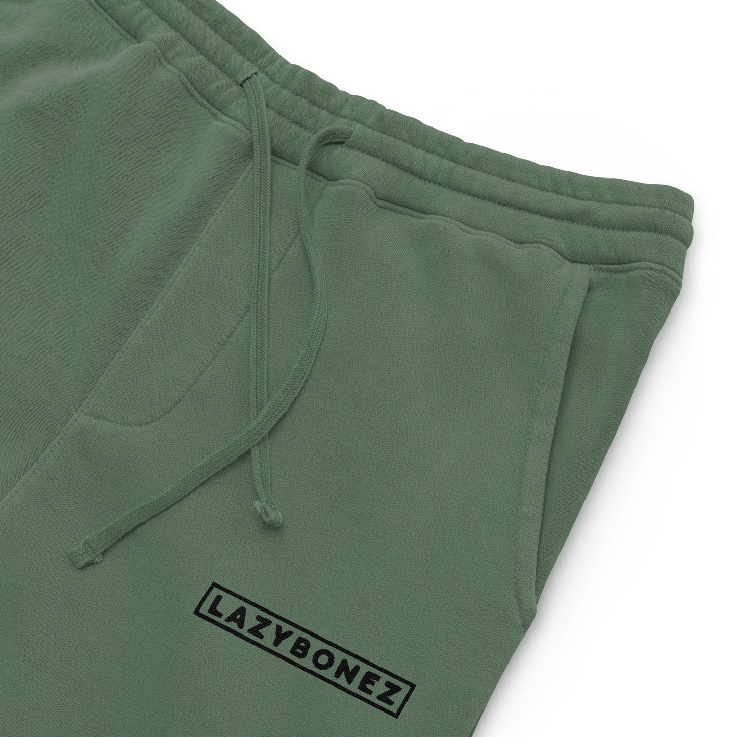 Lazybonez Embroidered Pigment Dyed Fleece Joggerz